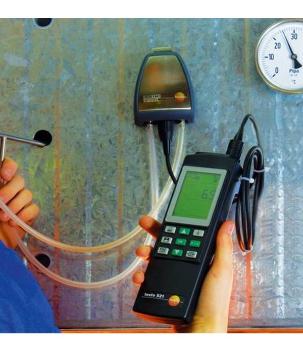 TESTO 521 1 differential pressure measuring instrument 0.2 % of f.v.