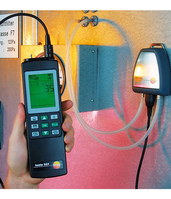 TESTO 521 3 Differential pressure measuring instrument up to 2.5 hPa