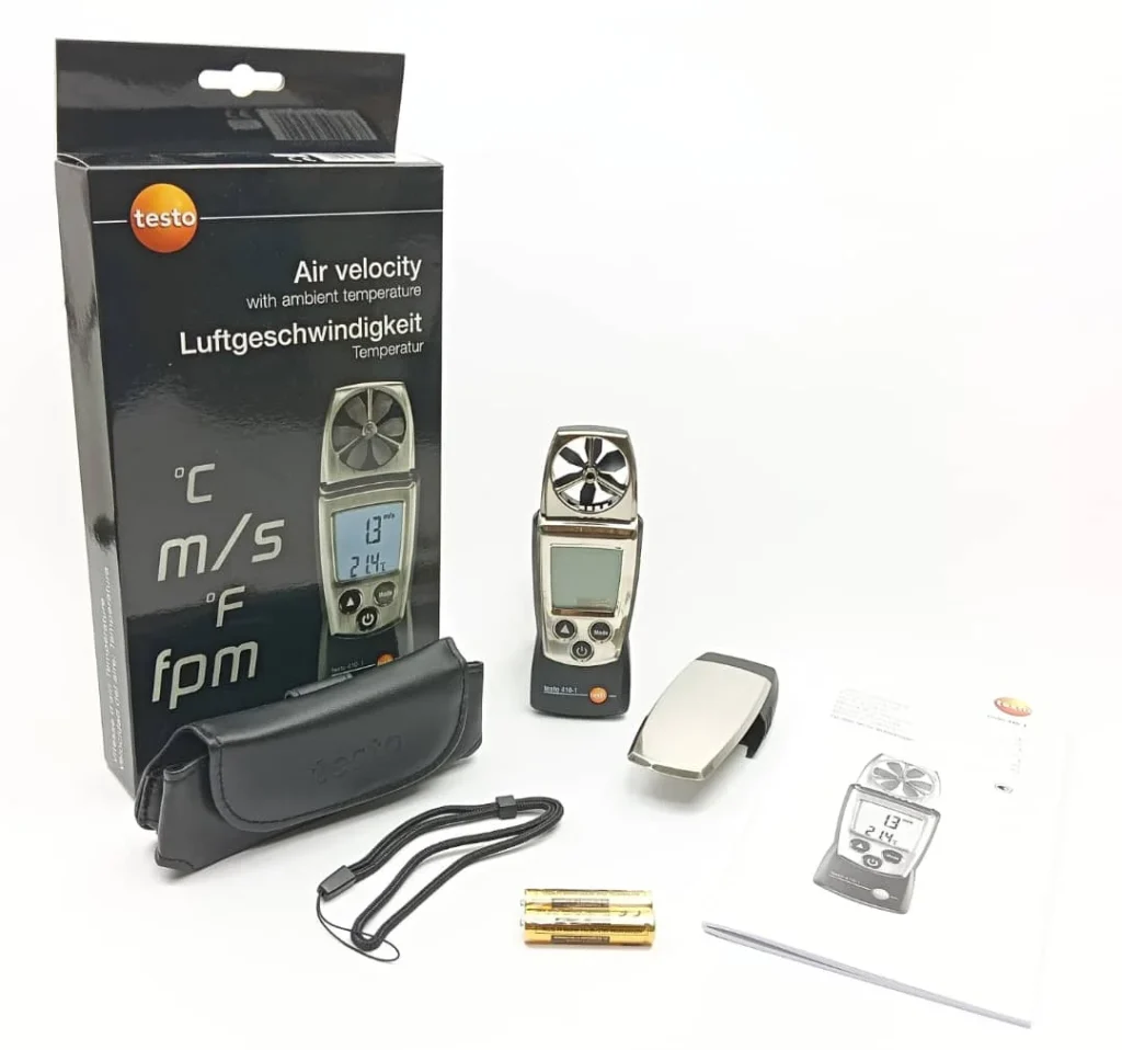 Testo 410-1 Vane Anemometer 2 Testo 410-1 0560 4101 Pocket Vane Anemometer Unboxing With Accessories