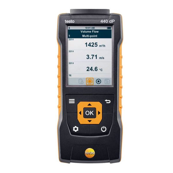 testo 440 dP - Air velocity and IAQ measuring instrument including differential pressure sensor