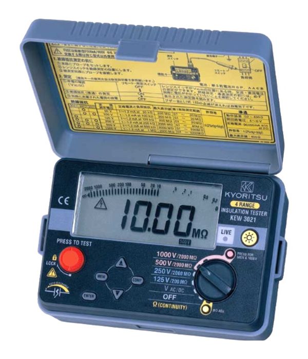Kyoritsu kew 3021a digital insulation continuity tester