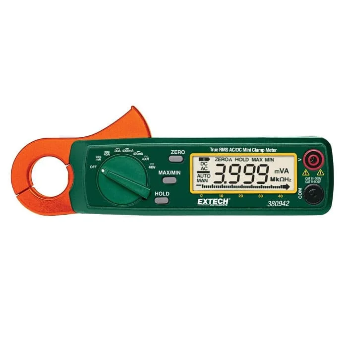 EXTECH 380942 True RMS 30 Amp AC/DC Mini Clamp Meter