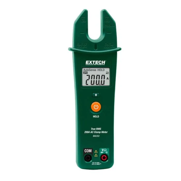 EXTECH MA260 True RMS 200A AC Open Jaw Clamp Meter