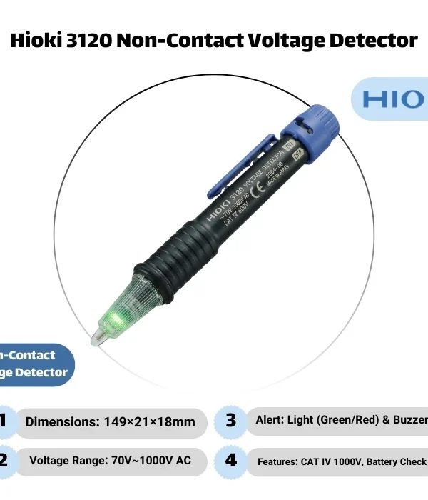Hioki 3120 Non-Contact Voltage Detector, 70V to 1000V AC
