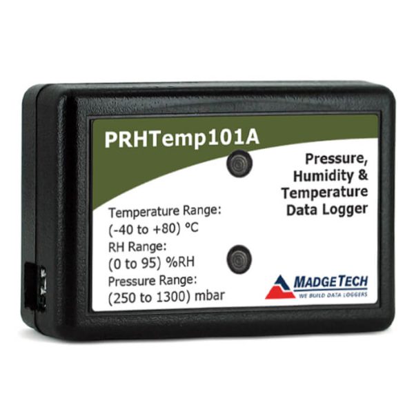 Specifications of MadgeTech PRHTEMP101A Data Logger
