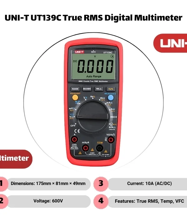 Uni T UT139C True RMS Digital Multimeter