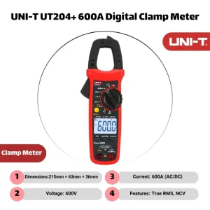 UNI-T UT204+ 600A Digital Clamp Meter
