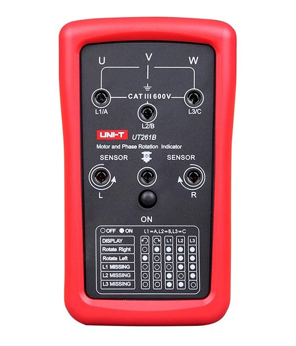 UNI-T UT261B Phase Sequence and Motor Rotation Indicators