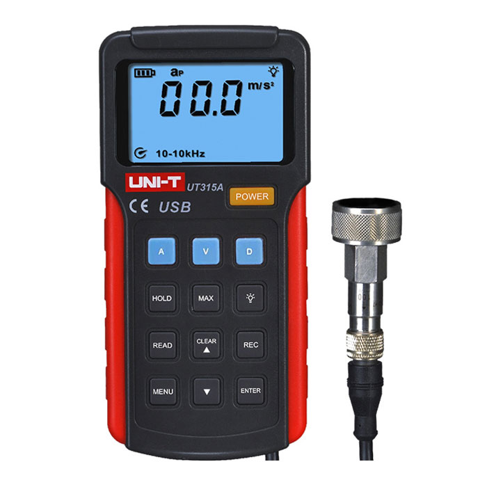 thumbnail interactive-video image 1 of UNI-T UT315A Digital Vibration Tester – Acceleration Displacement Velocity 1 of 3