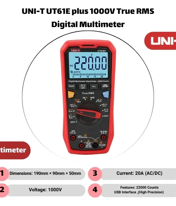 UNI-T UT61E plus 1000V True RMS Digital Multimeter