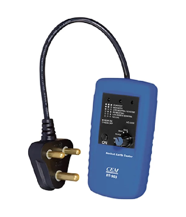 CEM DT-903 Socket Polarity and Earth Leakage Tester