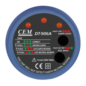 CEM DT-906A Socket Polarity and Earth Leakage