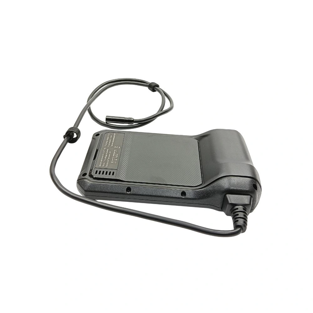 "Marmonix MVS-201-8H industrial endoscope rear panel showing product specification label and grip"