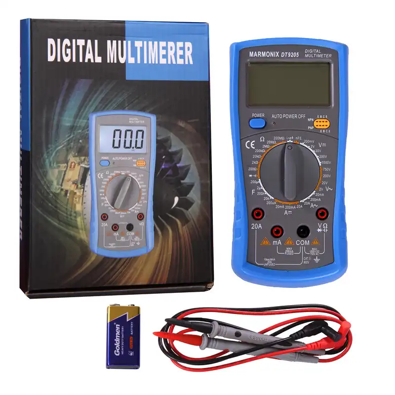 MARMONIX DT-9205 True-RMS Digital Multimeter 1000V DC 1 Contents of the MARMONIX DT-9205 Digital Multimeter box