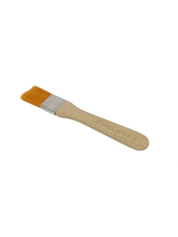 “Wooden-handled cleaning brush with orange bristles supplied with the MarMonix MHC-250 holiday detector kit”