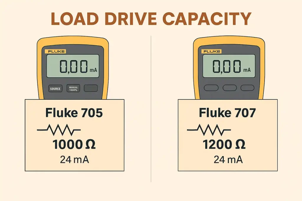 fluke 705 vs 707 Loop Calibrators 4 Load Drive Capacity Fluke 705 Vs 707