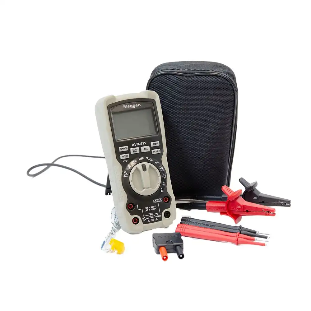 Megger AVO840 TRMS Digital Multimeter – 1000V | Low-Z, Bluetooth & IP44 Rugged Design 1 Contents of the Megger AVO840 Digital Multimeter box