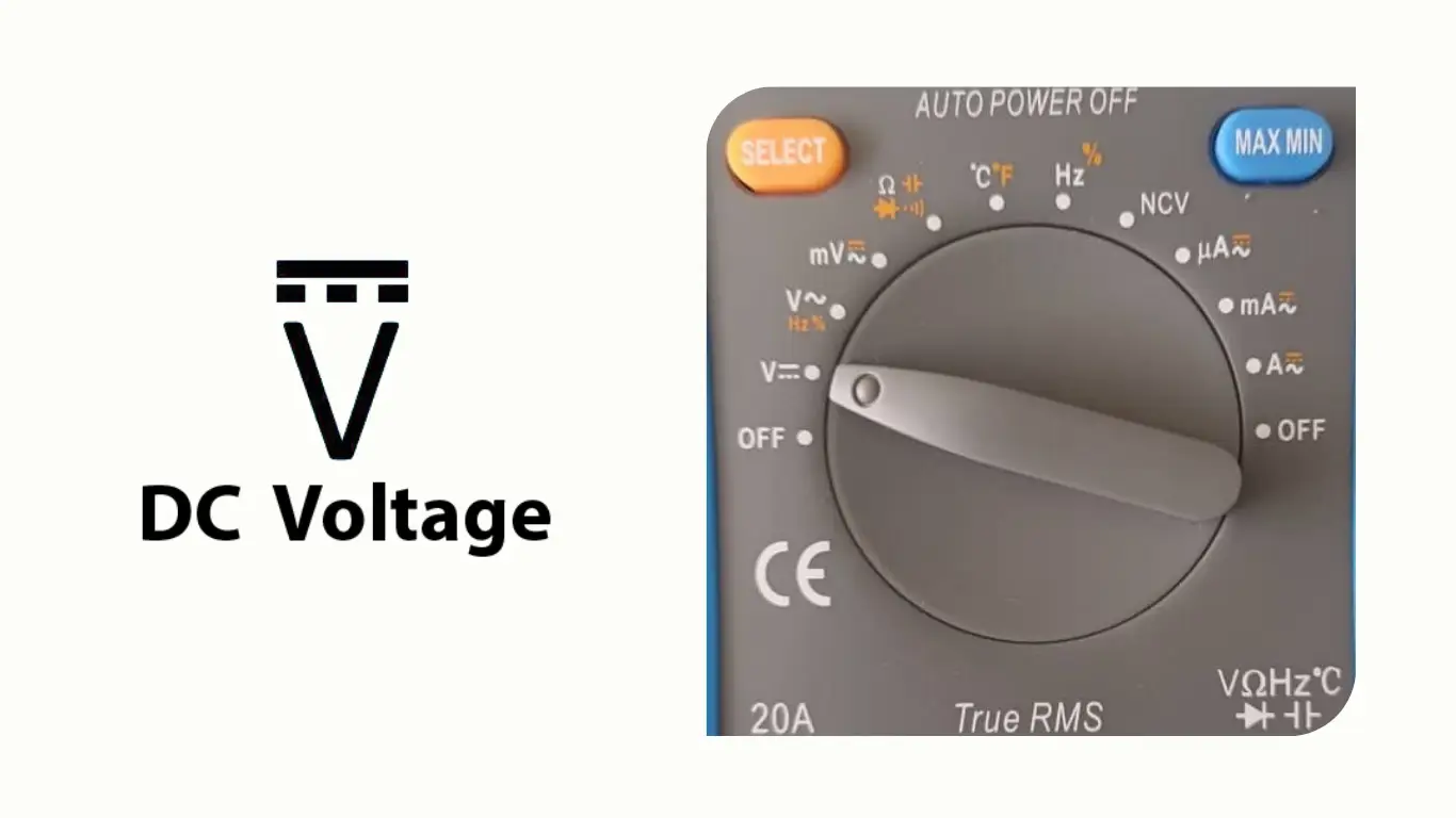 Dc Voltage Symbol On A Multimeter