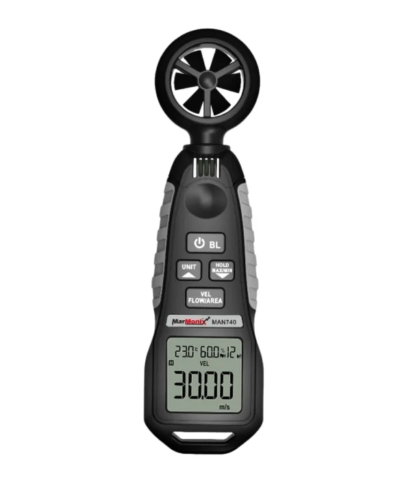 MarMonix MAN 740 Anemometer – Wind Speed 0.4–30 m/s, Temperature & Humidity Measurement