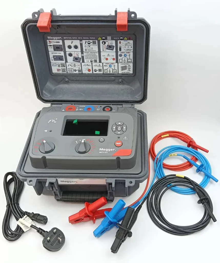 Megger Mit515/2 Accessories Including 3 Kv/5 Kv Test Leads And Power Cable 