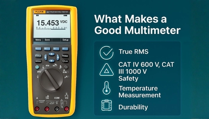 Best Multimeters for Every Application – Solar, HVAC, EV, and Industrial Use (UAE & KSA Guide) 1 What Makes A Good Multimeter?