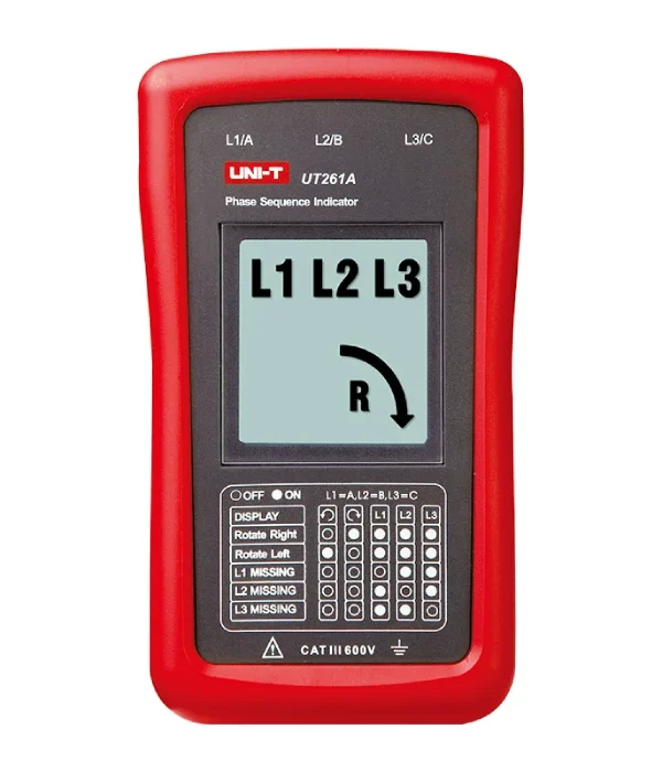 UNI-T UT261A Phase Sequence Indicator | 3-Phase LCD Tester