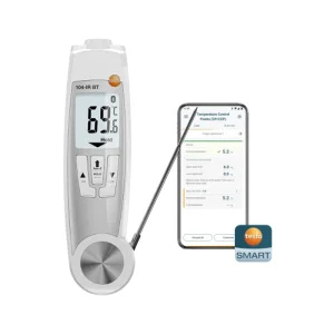 testo 104-IR BT - Infrared/penetration thermometer with app connection.