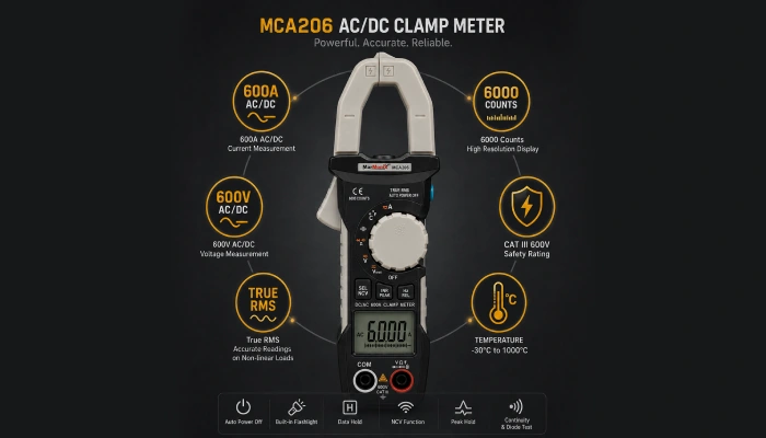 MarMonix MCA 206 Clamp Meter Review 4 5 1