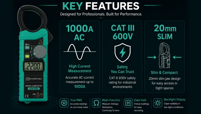 Kyoritsu KEW 2200 AC Clamp Meter Review 4 4 1