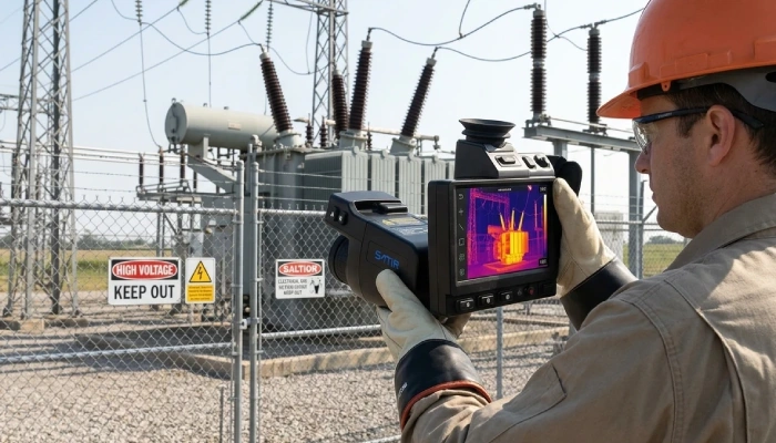 SATIR PX-100 Review: The Ultimate 1024x768 Industrial Thermal Camera 3 Utility Engineer Using Satir Px-100 Thermal Camera For High-Voltage Substation Inspection