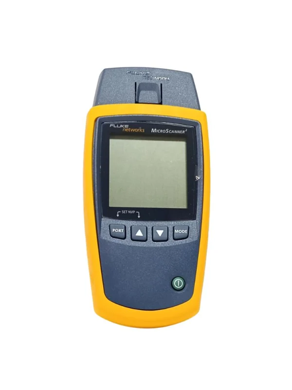 Fluke Networks MicroScanner2 MS2-100 cable verifier front view with large graphical LCD display