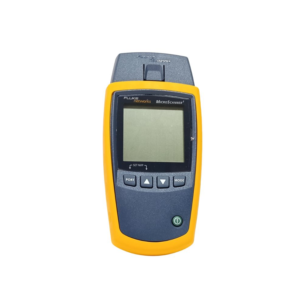 Fluke Networks MicroScanner2 MS2-100 cable verifier front view with large graphical LCD display