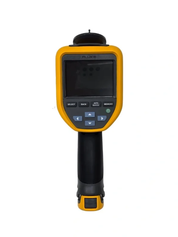 Front view of Fluke TiS20+ thermal imaging camera with LCD display and control buttons