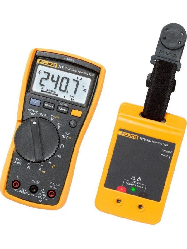 Fluke 117 Multimeter and PRV240 Proving Unit Kit