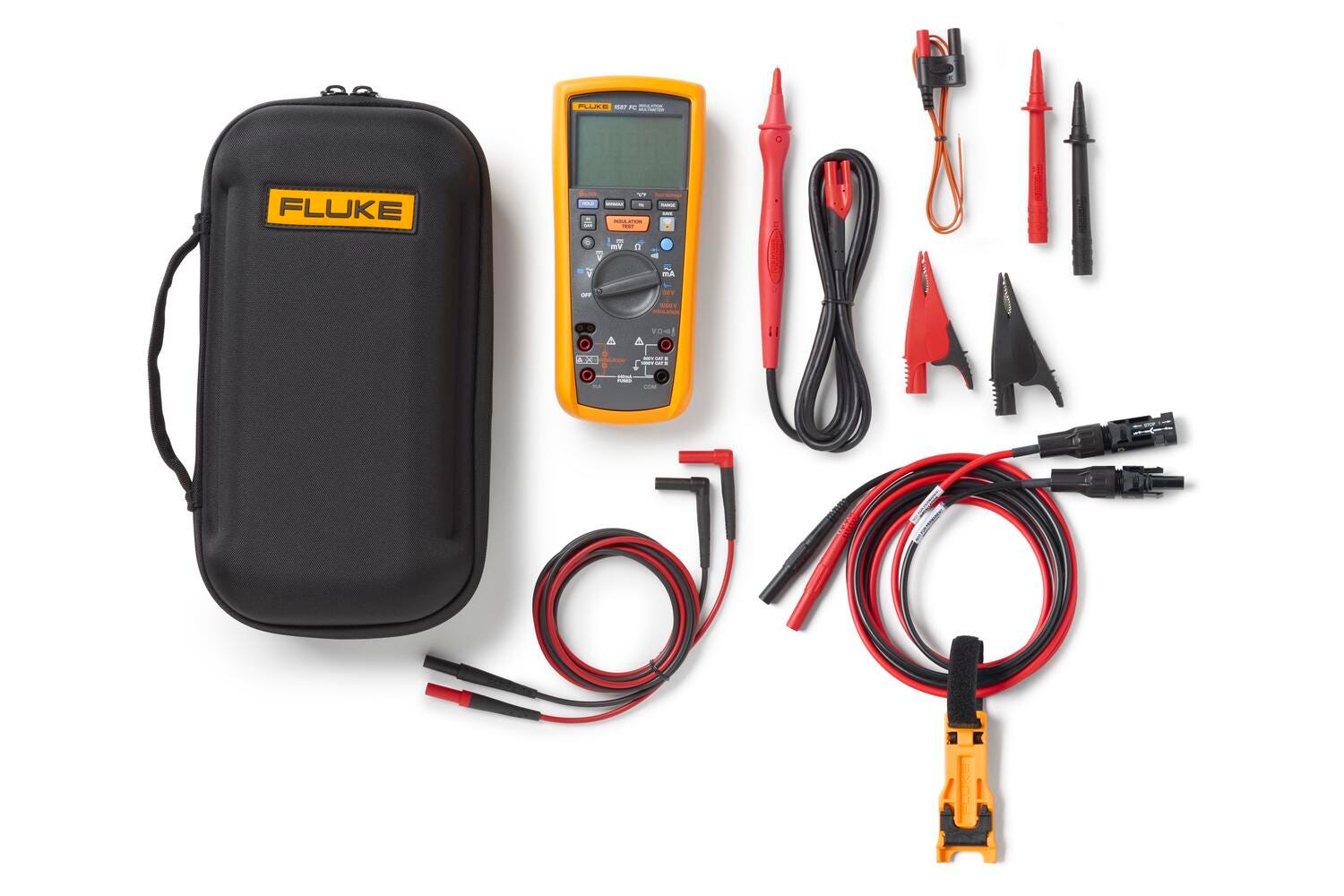 Fluke 1587 Solar Tools Kit with Insulation Multimeter and TLPV1 Test Leads
