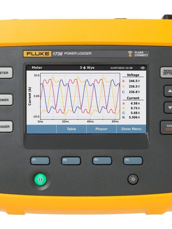 Fluke 1736 and 1738 Three-Phase Power Quality Loggers
