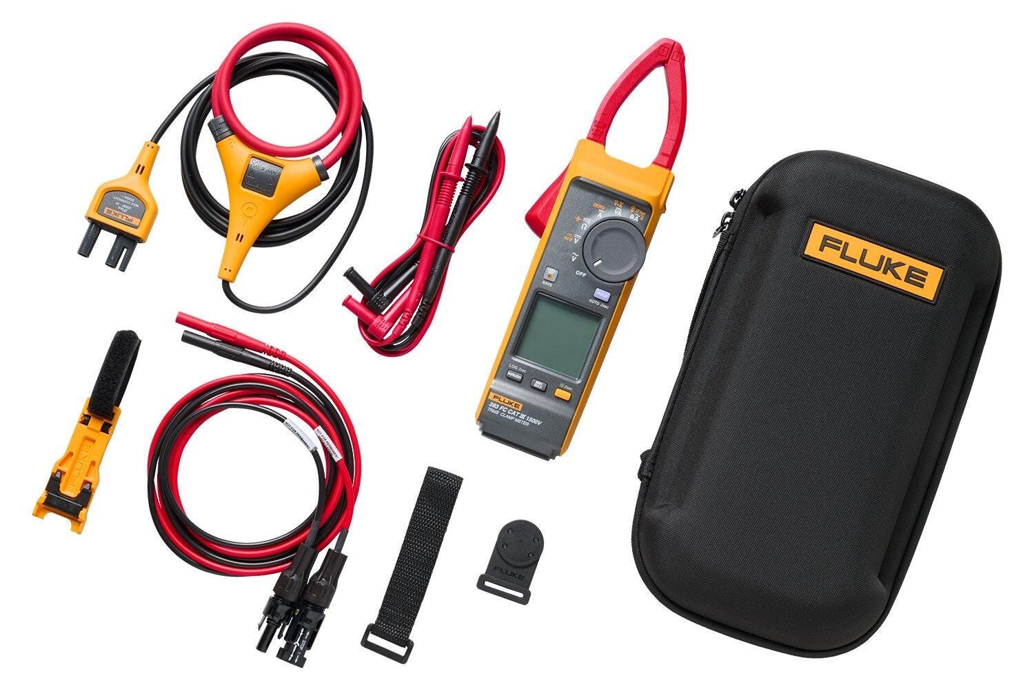 Fluke 325 with Solar Irradiance Meter and TLPV1 MC4 Test Leads