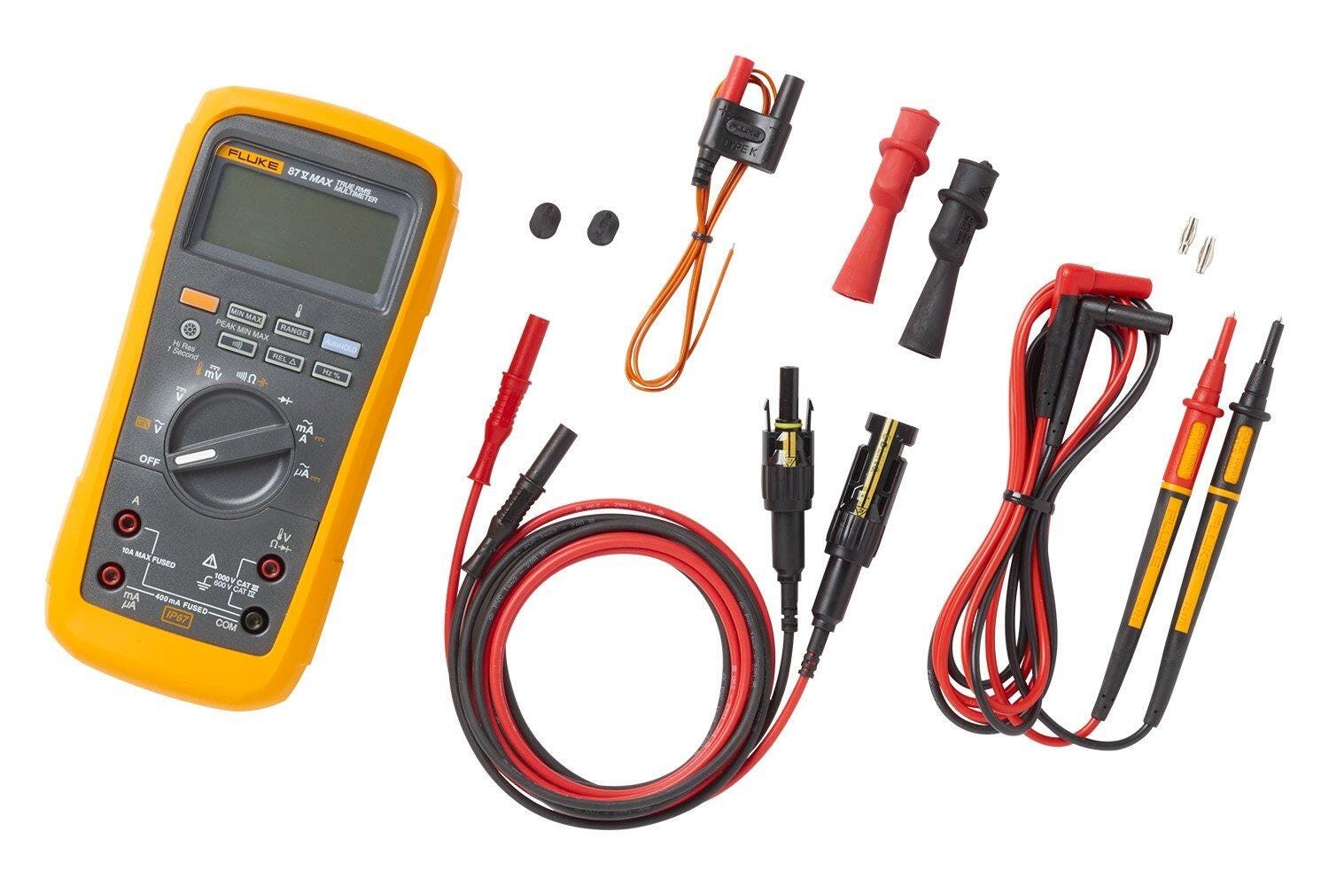 Fluke 87V Max Digital Multimeter and Test Leads