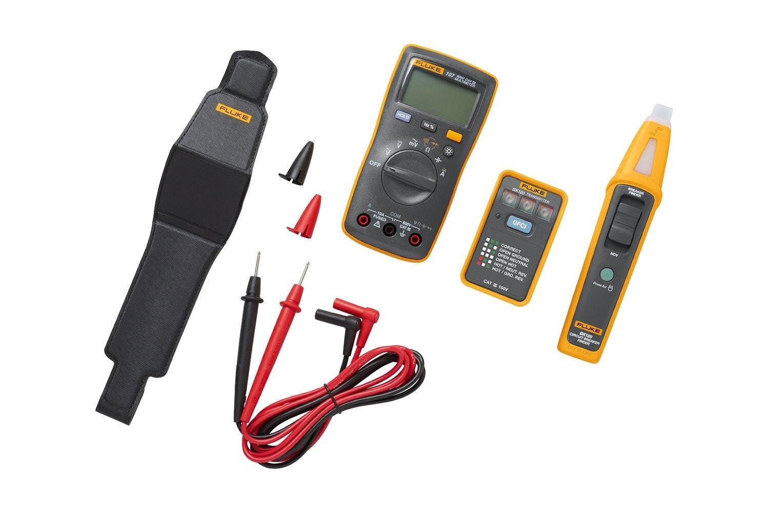 Fluke BK120 SmartTrace Breaker Finder and 107 Pocket Digital Multimeter
