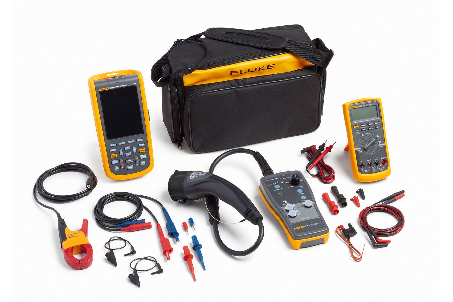 Fluke eMobility Tools Kit with FEV100 Test Adapter, 125B ScopeMeter, 87V Multimeter and Test Leads