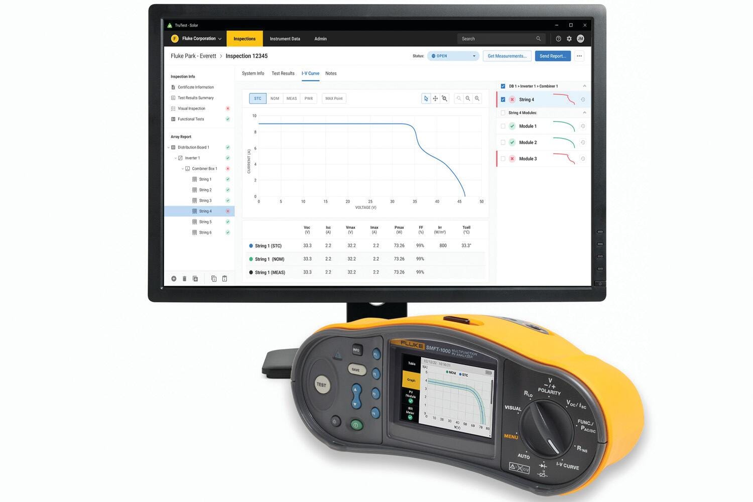 Fluke Solar Site Survey Irradiance Meter with Mounting Bracket