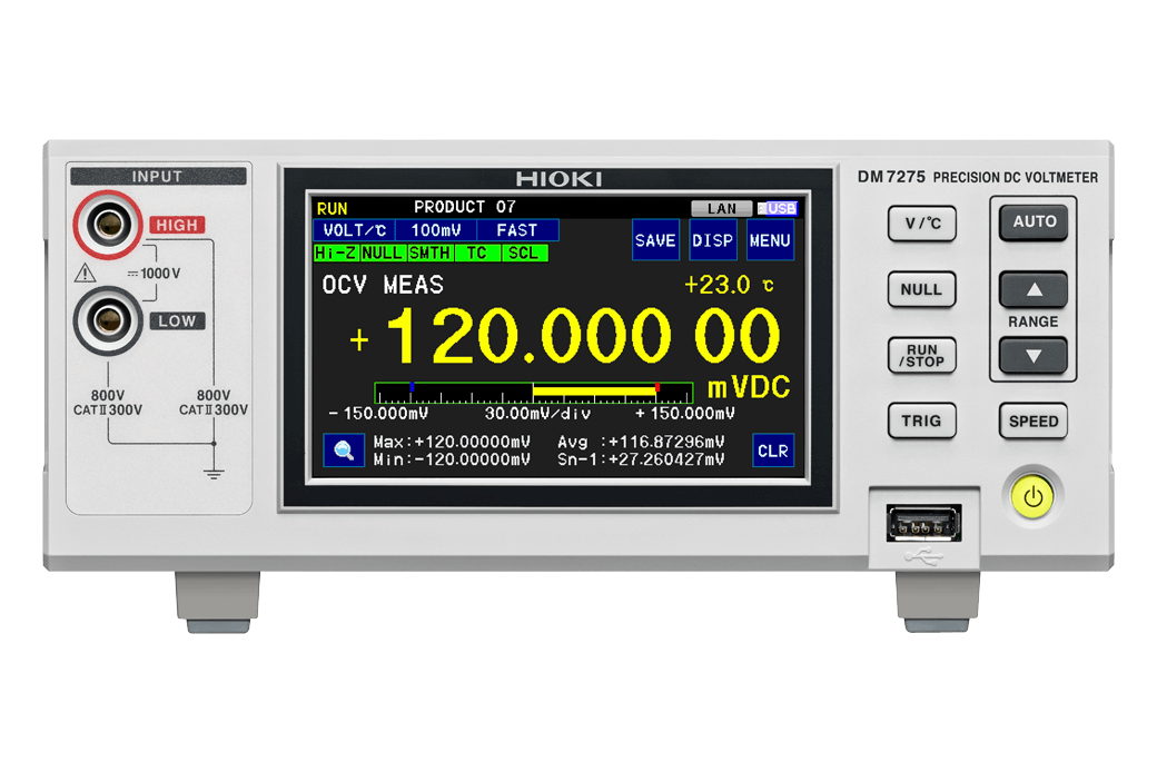 Hioki DM7275-02 Precision DC Voltmeter — Electrical Instruments