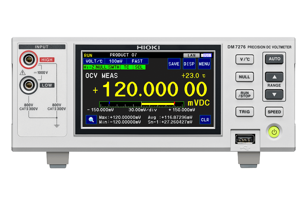 Hioki DM7276-03 Precision DC Voltmeter — Electrical Instruments