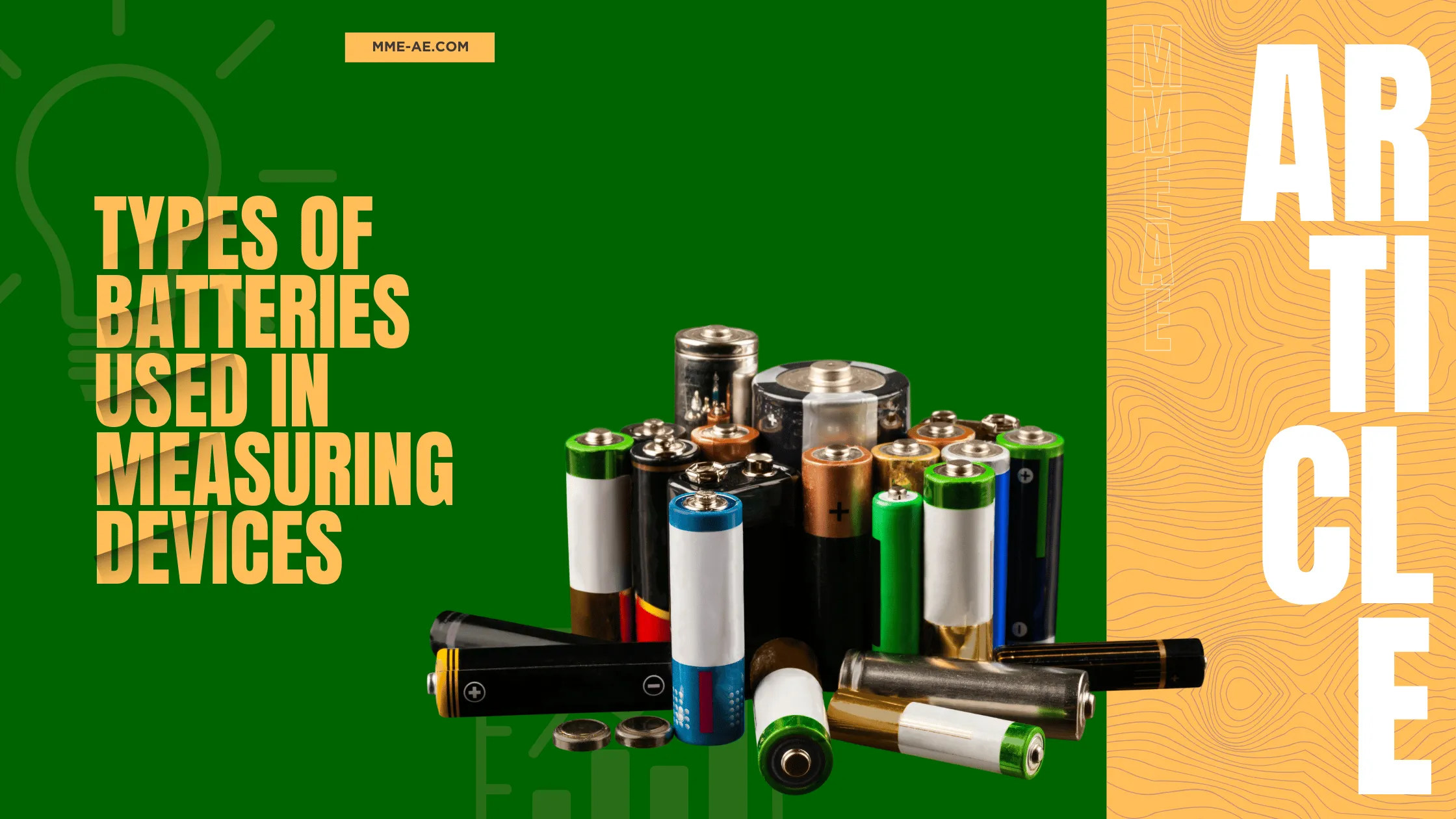 different type of batteries in measuring devices