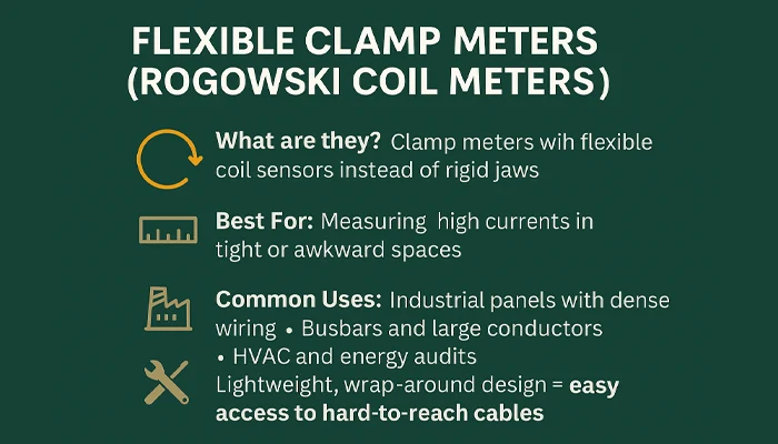 What is a Clamp Meter? 4 Flexible Clamp Meters (Rogowski Coil Meters)