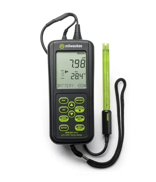 Milwaukee MW105 MAX Waterproof pH/ORP/Temp Portable Meter