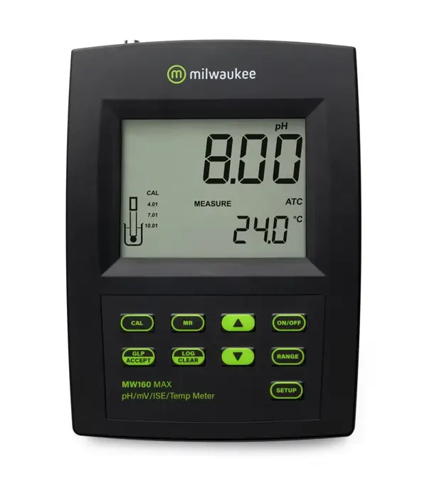 Milwaukee MW160 MAX pH/ORP/ISE/Temp Logging Bench Meter