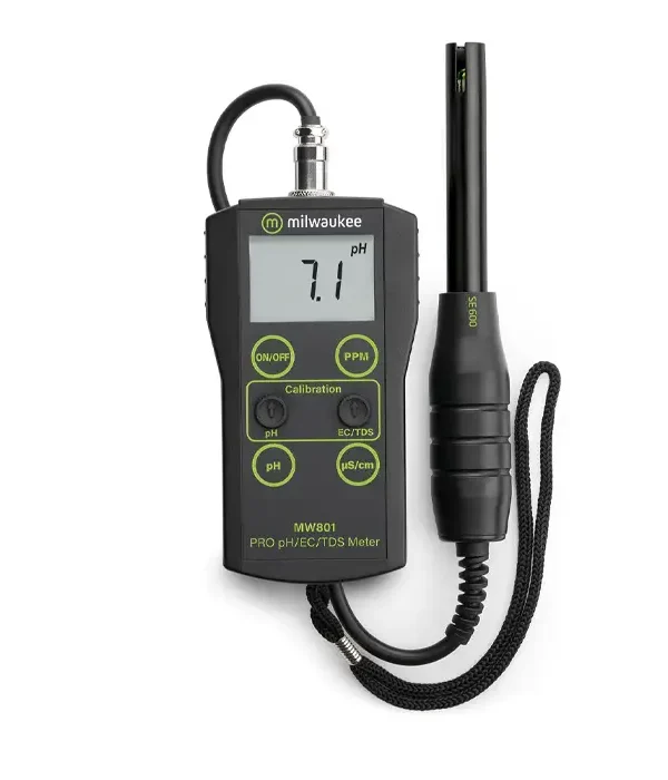 Milwaukee MW801 PRO 3-in-1 Low Range pH, EC, TDS Combo Meter with ATC