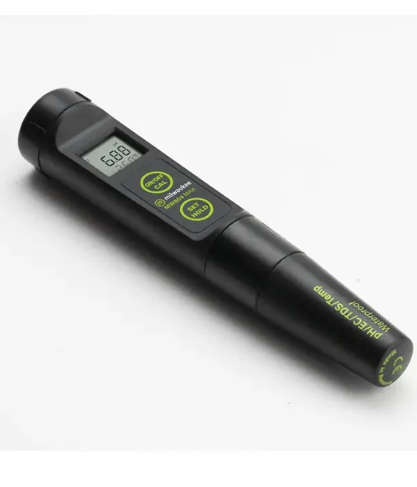 Milwaukee MW804 MAX Waterproof 4-in-1 pH / EC / TDS/Temp Tester with Replaceable Probe