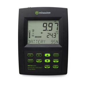 Milwaukee MW180 MAX pH/mV/EC/TDS/NaCl/Temp Bench Meter with Logging